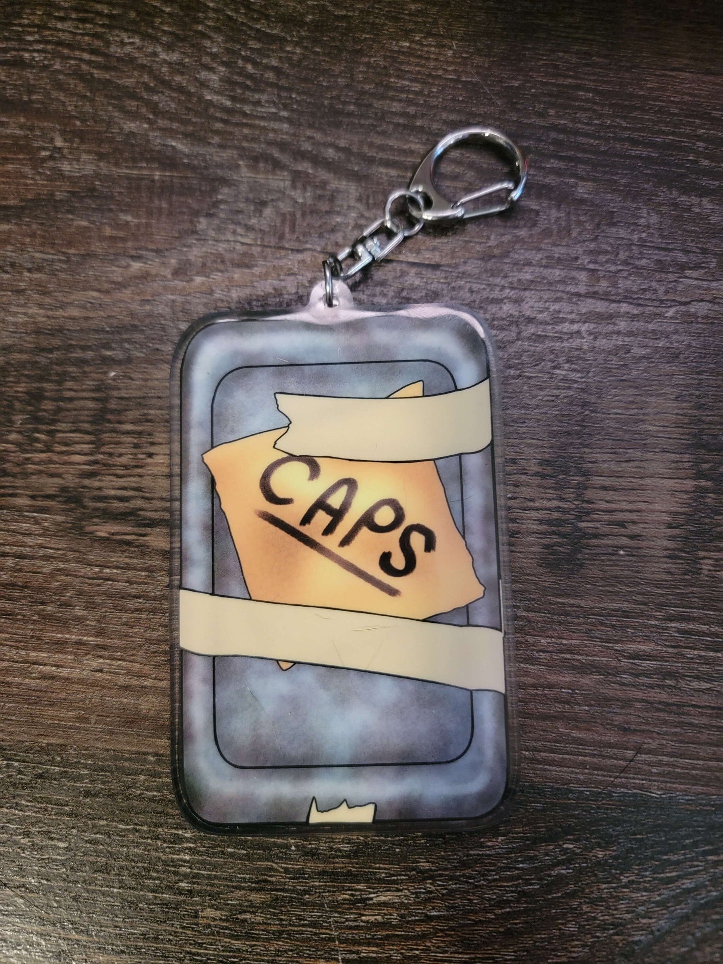 Bottlecap Caps Stash Tin Shaker Keychain