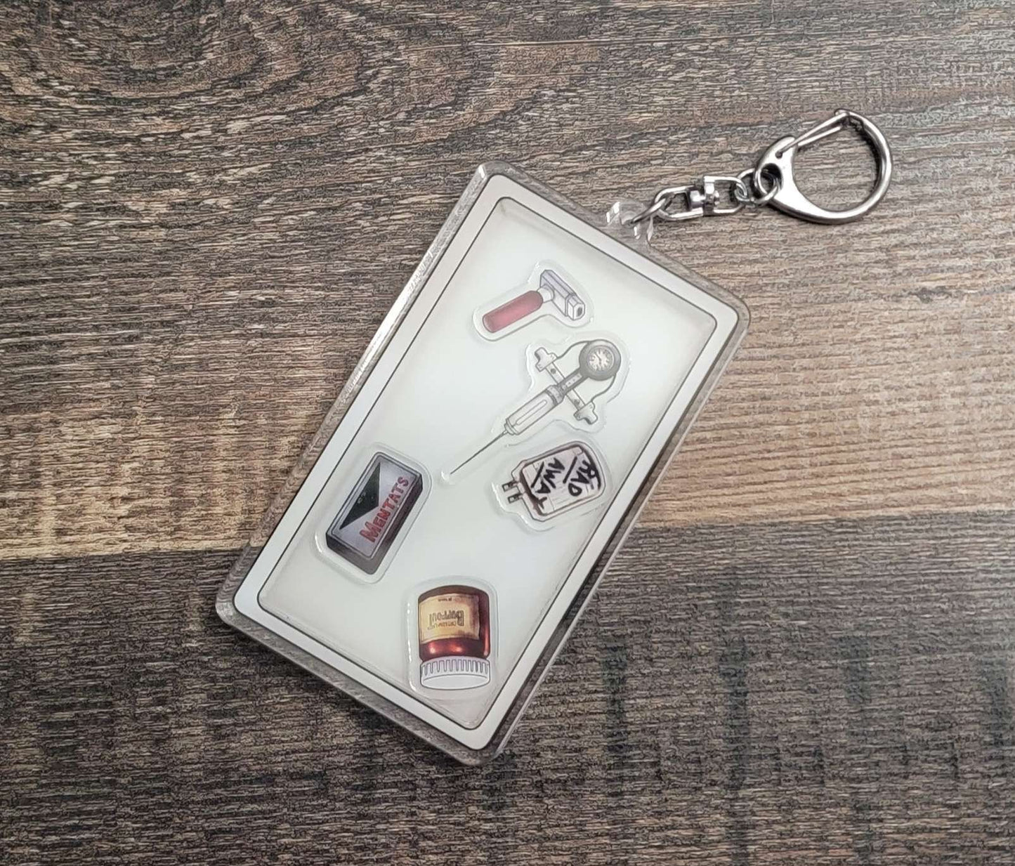 Wasteland First Aid Kit Shaker Keychain