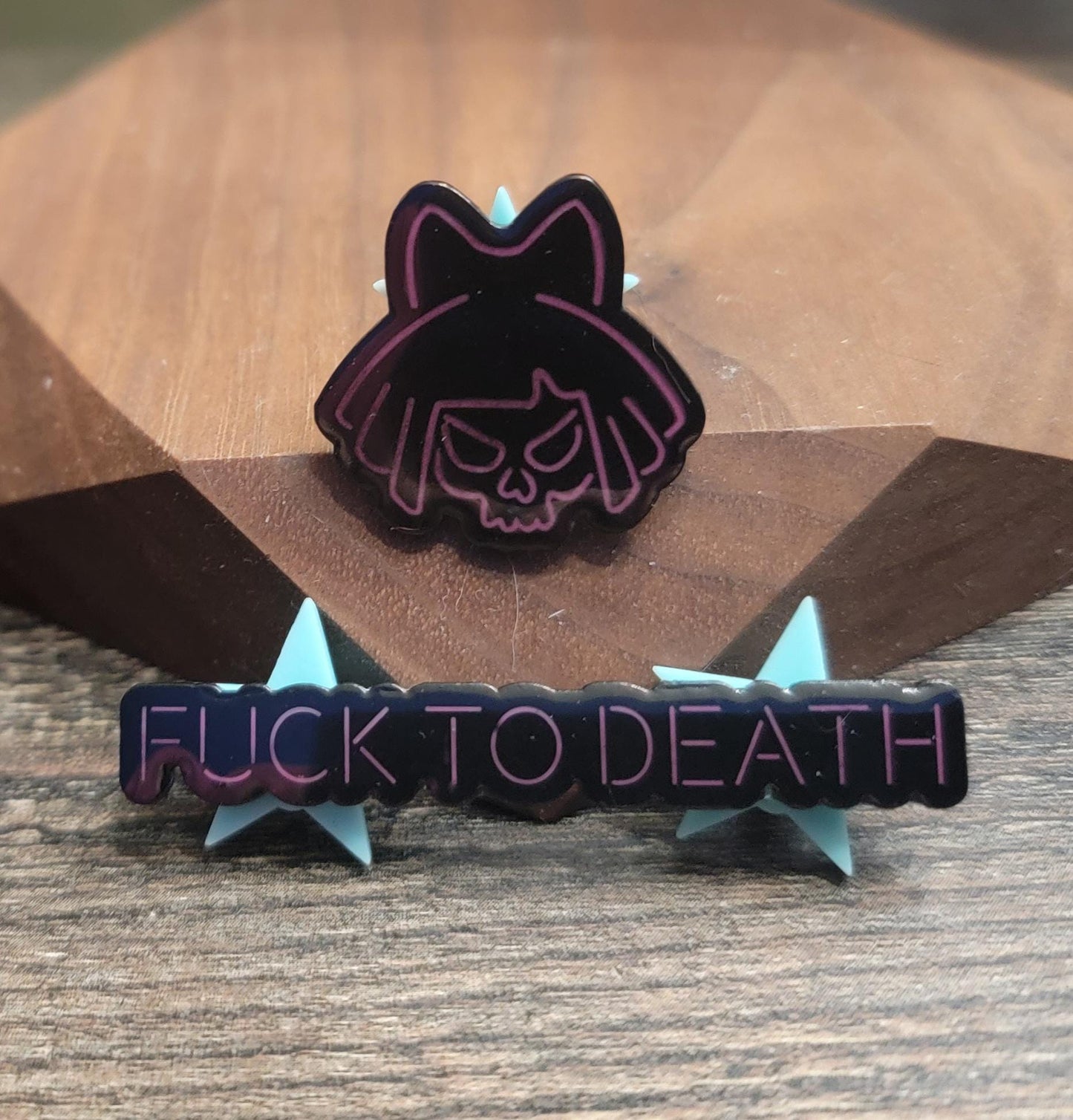 MOXES Glow-in-the-Dark Two-Part Enamel Pin Set