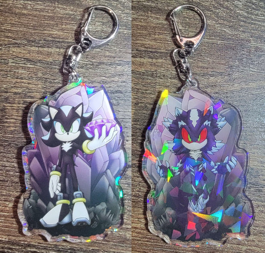 Two-Sided Dark Creature Keychain