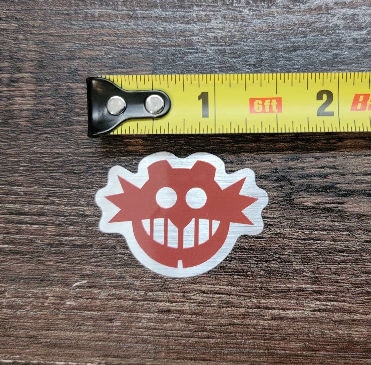 Eggman Empire Logo - 1.5" Brushed Alloy Sticker