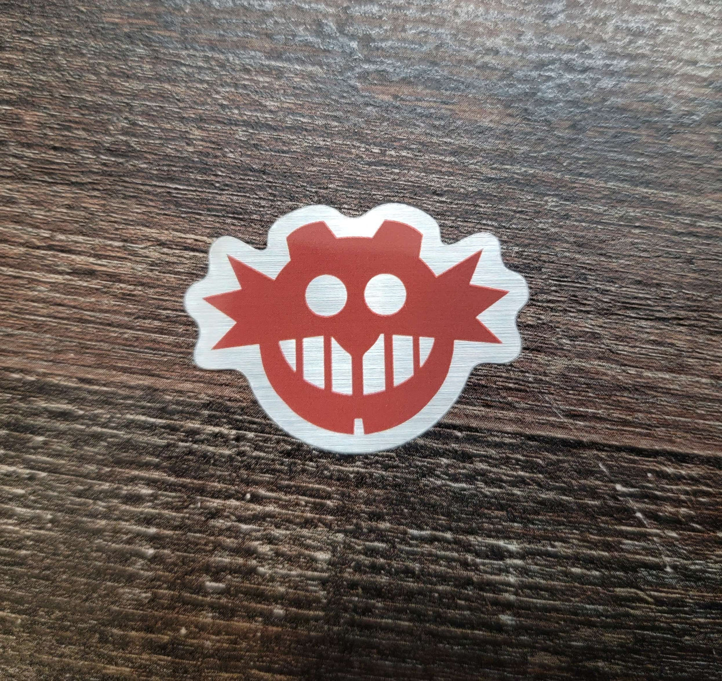 Eggman Empire Logo - 1.5" Brushed Alloy Sticker