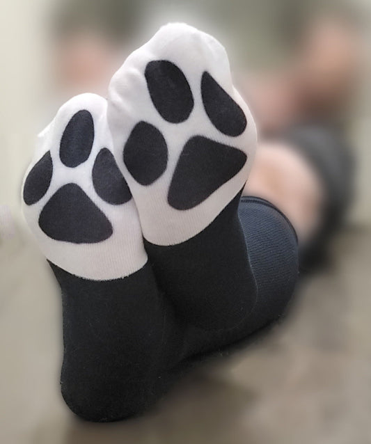 Lunar Hellhound Knee-High Paw Socks