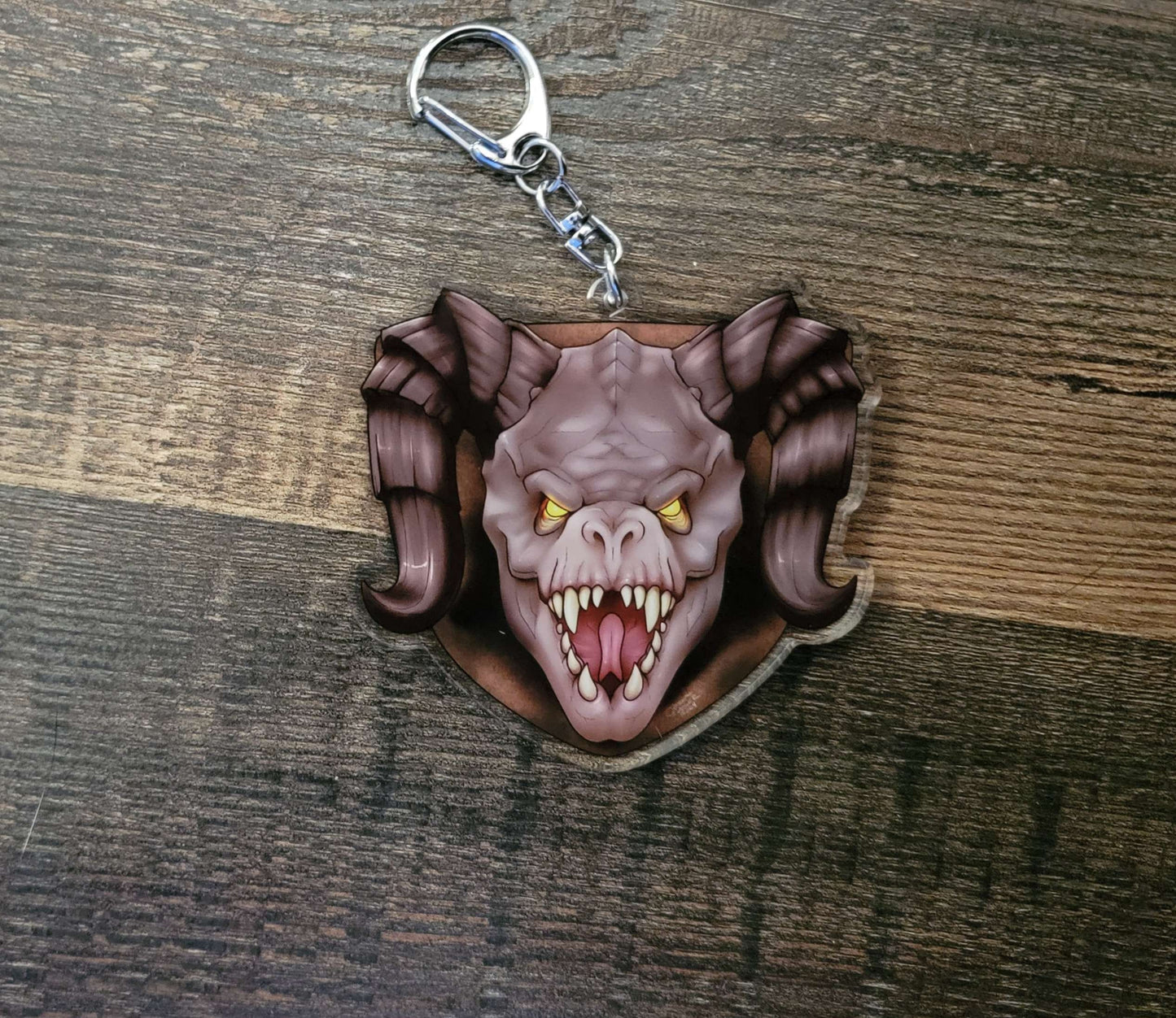 Radioactive Lizard Trophy Keychain