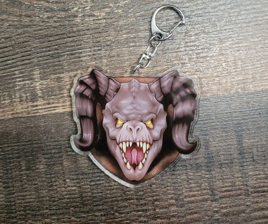 Radioactive Lizard Trophy Keychain