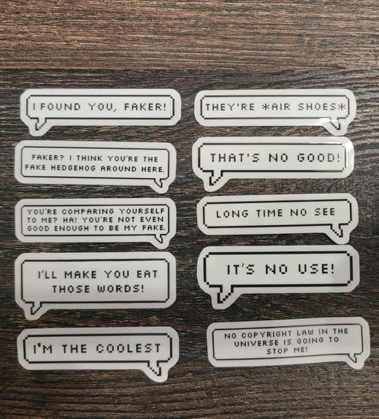 Silly Hedgehog Quotes Stickers