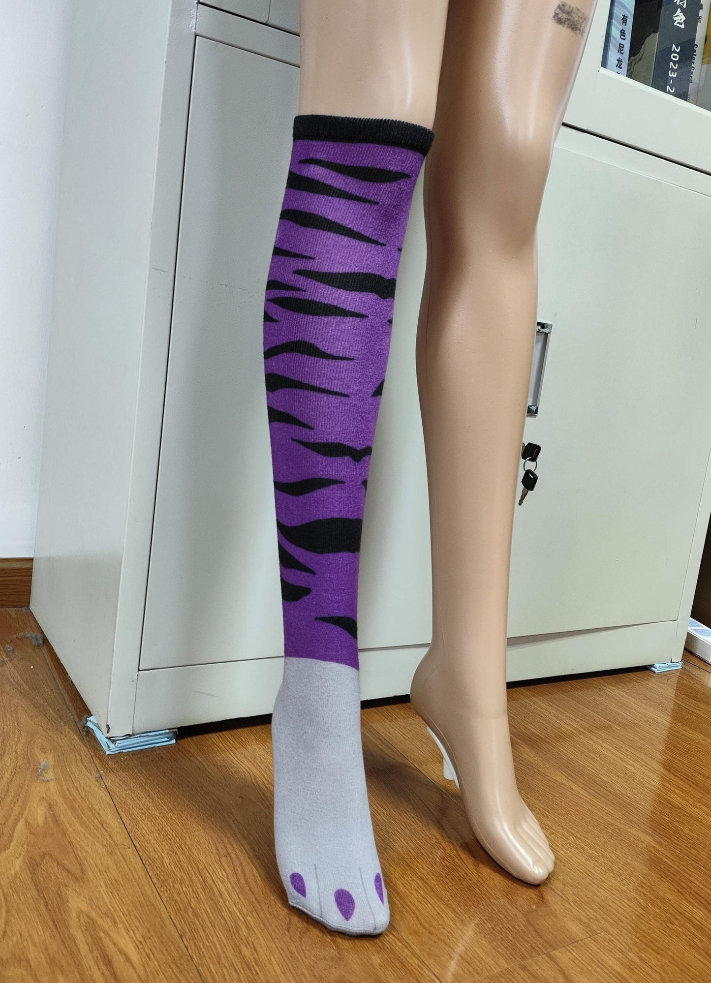 Glamrock Wolf Girl Knee-High Paw Socks